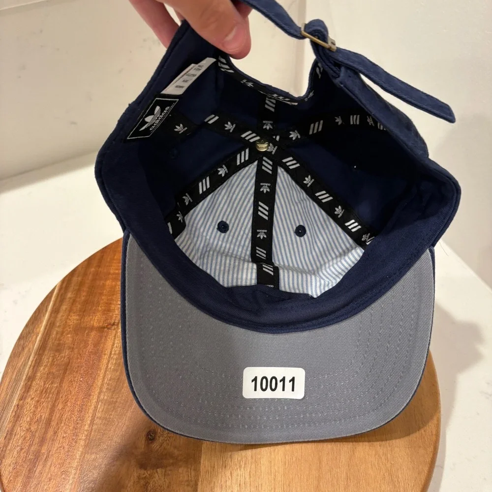 Adidas Baseball Cap Mens OSFW Navy Blue Trefoil Logo Adjustable Cotton Hat